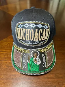 Gorra Vaquera Michoacan San Judas Tadeo | Michoacan San Judas Tadeo Western Trucker Cowboy Snapback Hat