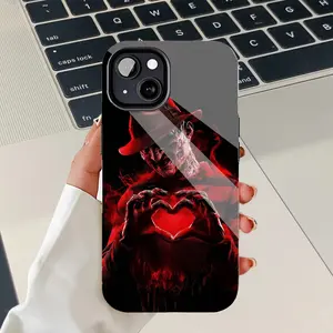 Halloween  Freddy Krueger Heart - shaped Design Mobile iPhone Case. Impact - Resistant PBT+TPU Dual - Layer Protective Cover, Works with iPhone 16/15/14/13/12/11 Pro Max/Plus