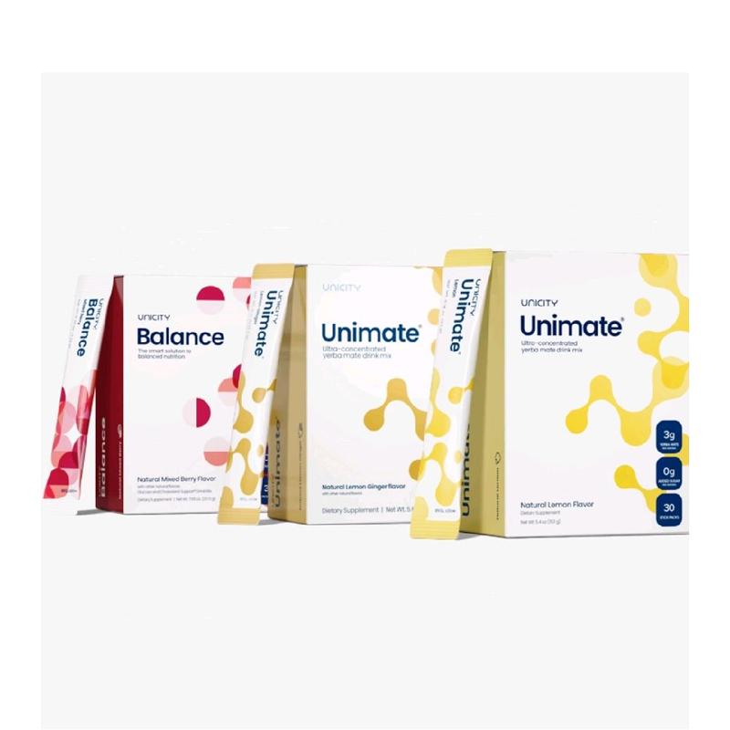 Unicity Feel Great System - The Feel Great pack combines 2 Unimate and 1 Balance, two of the most powerful products at Unicity