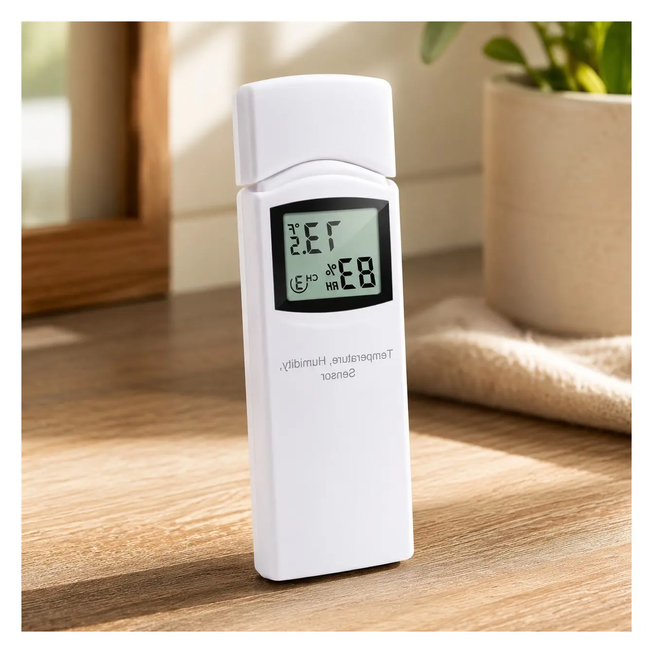 Wireless Multi-Channel Thermometer Hygrometer Sensor with LCD Display, Temperature Humidity Gauge, Dip Switch for ℃/℉Gift
