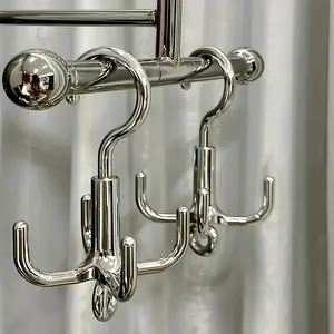 1pc Four-jaw Hook, Rotatable Hook, Multi-purpose Bag Hook, Swivel Hook
