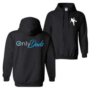 Vintage Only Dads Hoodie – Playful Fatherhood Logo Graphic, Unisex Long Sleeve Casual Streetwear