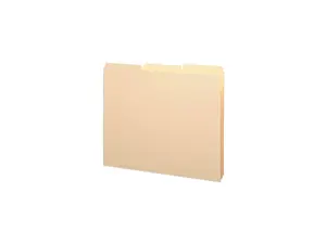 Smead 50134 Recycled Tab File Guides, Blank, 1/3 Tab, 18 Point Manila, Letter, 100/Box