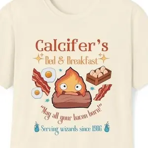 Ghibli Calcifer Sweatshirt and T-Shirt, Howls Moving Castle Shirt, Ghibli Studio Shirt, Howl and Sophie Shirt, Howls Moving Castle Calcifer, Calcifer Ghibli Shirt, Hayao Miyazaki, A heart's A Heavy Burden, Anime Lover Sweater, Trending Ghibli Shirt