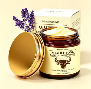 Whip grass feeding tallow honey balm -4oz, moisturizing cream for soft and smooth skin - manual all natural moisturizing agent manual all natural shea butter and honey lipstick suitable for all skin types, brightening and moisturizing, smooth skin -