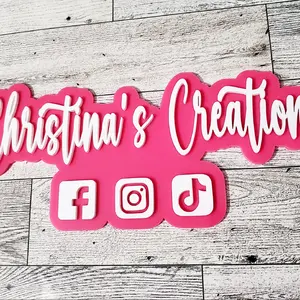 Physical watermark w/ 3 social media logos Decor Signs Physical watermark w/ 3 social media logos Decor Signs