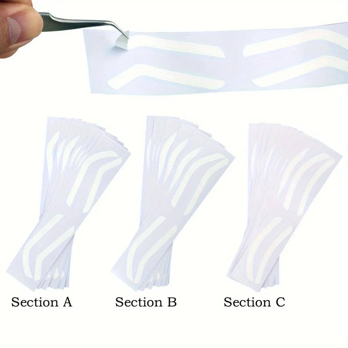 Disposable Unscented Eyebrow Setting Stickers, Perfect Positioning Dyeing Guide for Eyelash Extension Tweezers & Glue Application, Beauty & Personal Care Makeup Tool