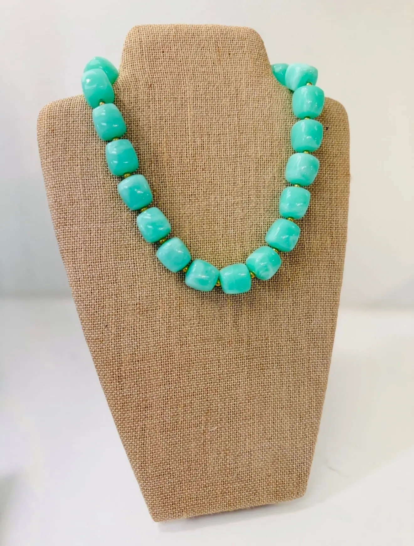 HD/ The Bonnie Beaded Necklace/ Seafoam