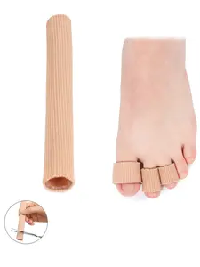 Toe Cushion, Toe Tubes Finger Sleeves Protector, Shoe Protector with Fabric and Gel Cushion for Corns, Blisters, Calluses, Hammer Toes and Fingers Protectors