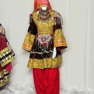 Gand Afghani Traditional Afghan Dress with Intricate Embroidery and Vibrant Colors for Cultural Events Womenswear Summer