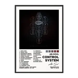 Ab-Soul - Control System Album Poster No Frame / Album Cover Poster / Music Gift / Music Wall Decor / Fan Gift / Decor Home