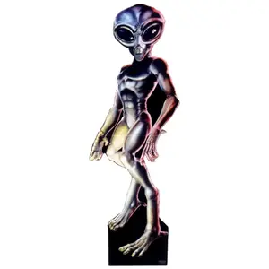 212 MAIN Heavy-Duty Cardboard Cutout - Advanced Graphics Roswell Male Alien, 68 in Life-Size Standing Stand-Up with Easel, Home Decor Item for Home Supplies