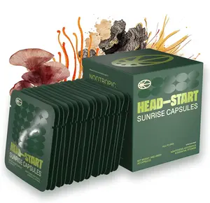 HEAD-START Sunrise Capsules | Nootropic Brain Supplement with Lion’s Mane, L-Theanine & Saffron | Adaptogen Mushroom Blend for Focus, Energy, Clarity & Daily Performance