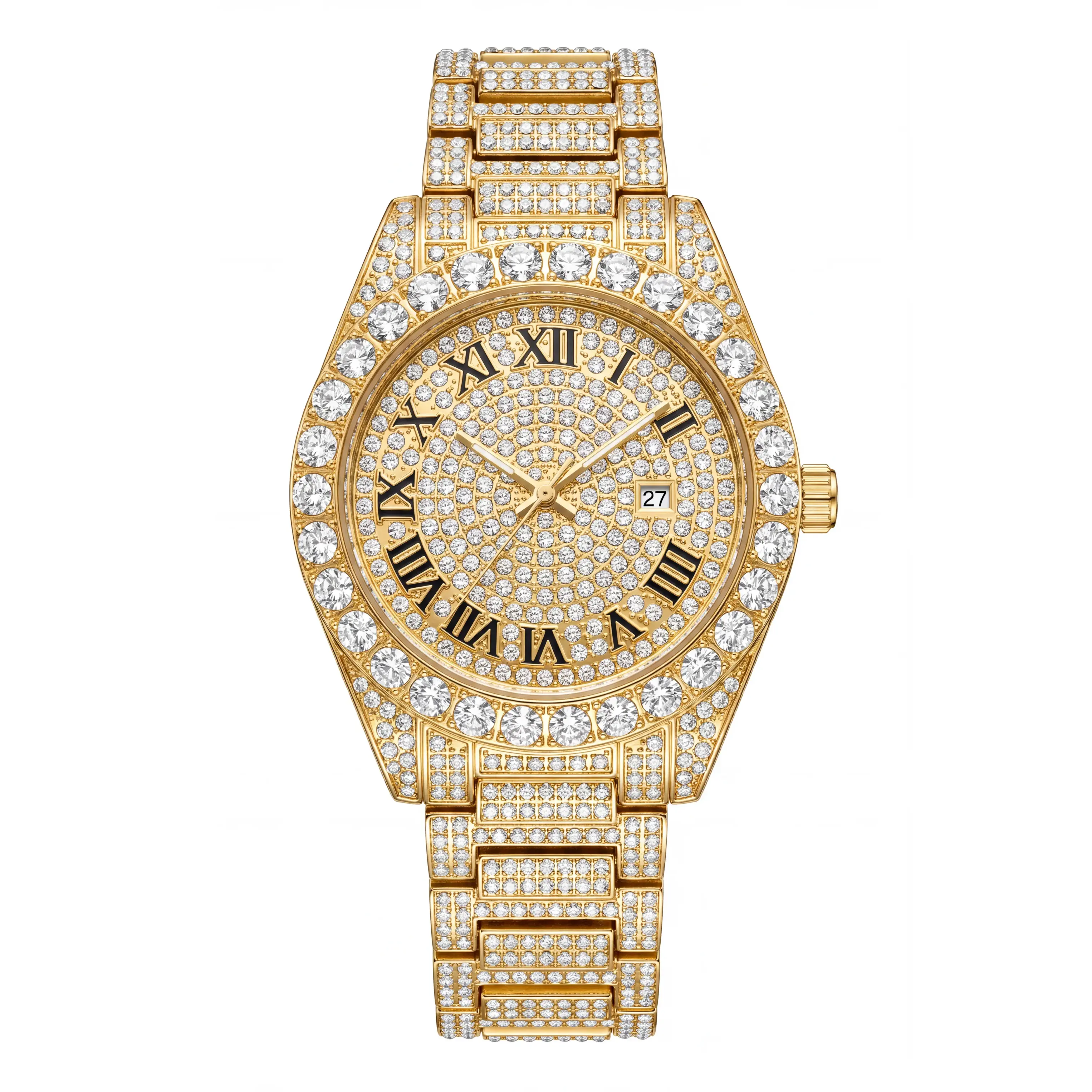 【ING】Men’s rhinestone-accented statement watch, distinctive style for parties and events+KDW3256