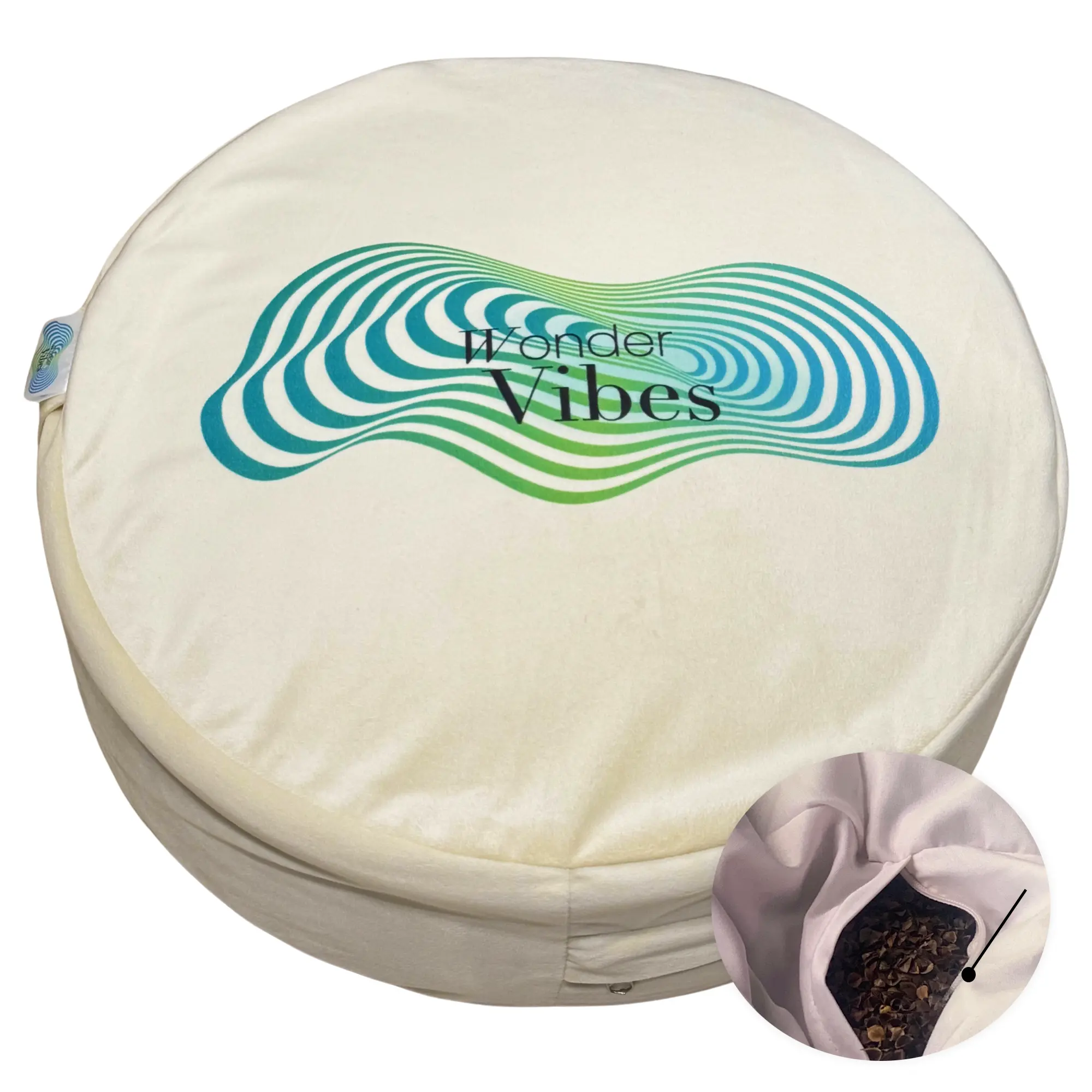 WonderVibes Meditation Cushion - Premium Floor Pillow with Washable Quality Cover - Quality Zafu