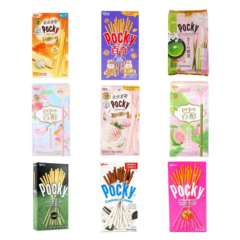 Glico Pocky Cloud Strawberry Milk Flavor Cream Coated Biscuit Sticks 40g - Whole Wheat Flour & Dietary Fiber Added Glico Pocky Cloud Strawberry Milk Flavor Cream Coated Biscuit Sticks 40g - Whole Wheat Flour & Dietary Fiber Added