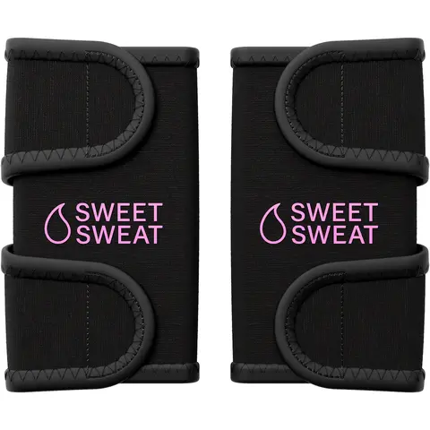 Sports Research Sweet Sweat Arm Trimmers for Men & Women | Increases Heat & Sweat Production to The Bicep Area (Pink, Medium)