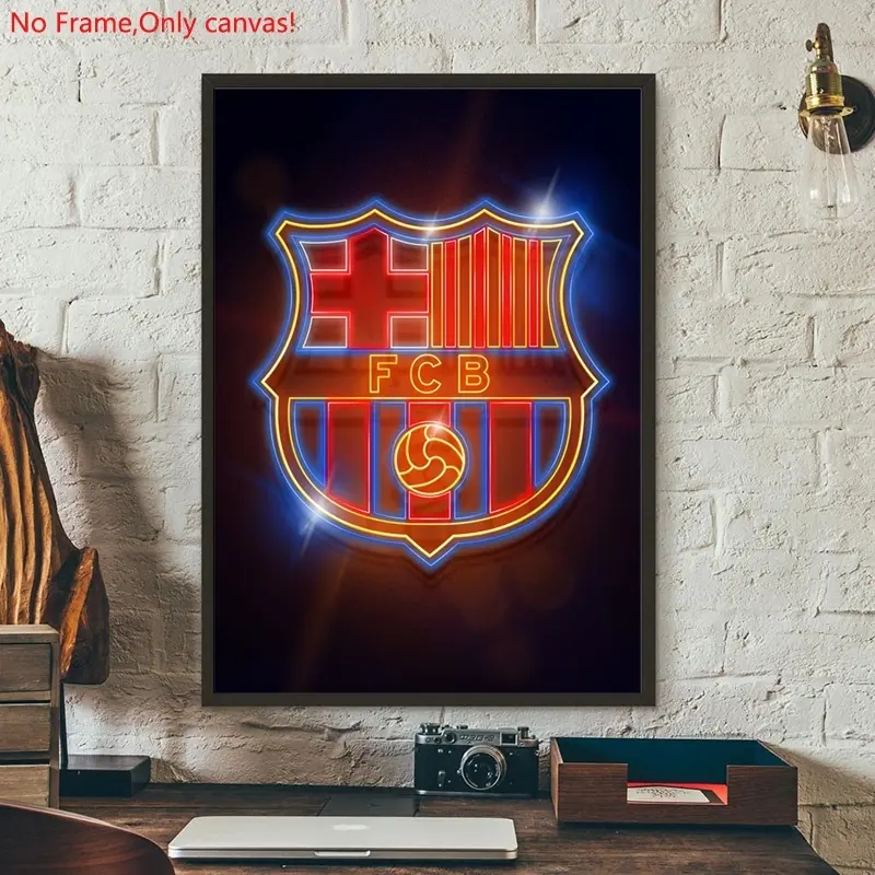 1 iconic badge digital art canvas poster, Home Wall Art, Modern Wall Art, Modern Cool Design, minimalist style design, suitable for living room, bedroom, and bar wall decoration 2D flat print frameless art