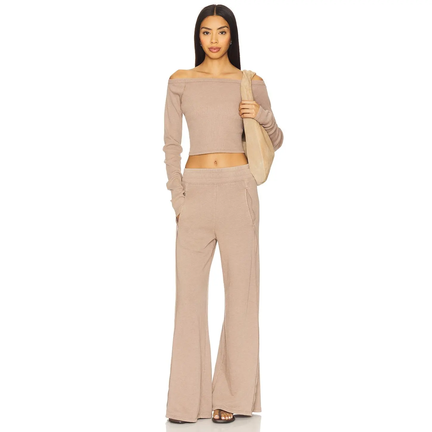 Free People x FP Movement Go To Long Sleeve Set in Fossil