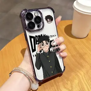 Creative Design Trendy cool Anime D-DAN DA DAN Phone Case For iPhone 17/16/15/14/13/12/11/Pro/ProMax/Plus/Air/Xsmax, Samsung S26/S25/S24/S23/S22/Plus/Ultra/Fe/Edge, Four-corner airbag electroplated anti-drop soft Case, Shockproof Cover, Christmas gift