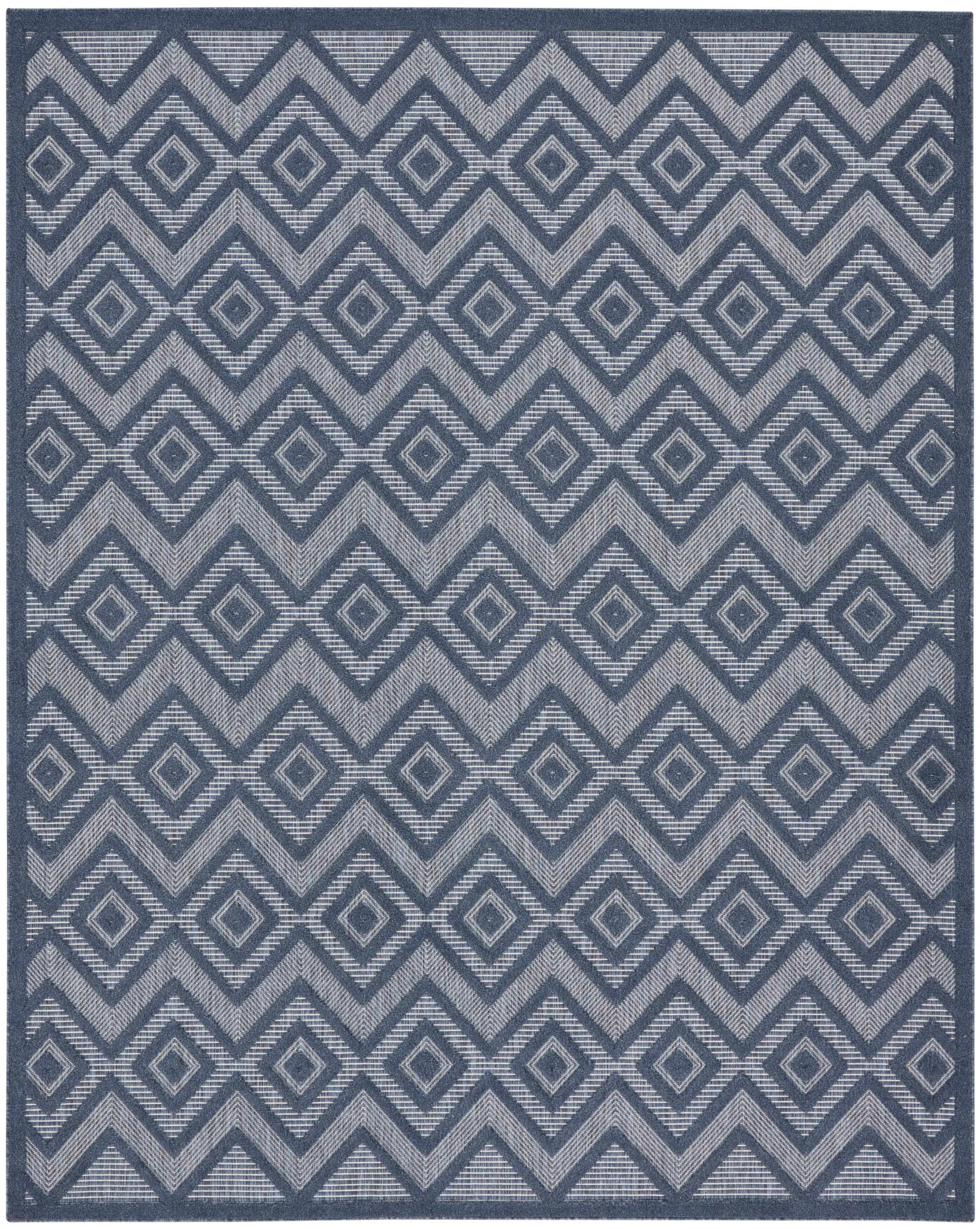Nourison Home Versatile NRV01 Navy Blue Contemporary Flat Weave Rug