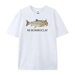 Bomboclat Fish Cat Meme Vintage Style Shirt, Funny Fish Tee,Fisher Unisex T-Shirt, Silly Fish Gag Y2K Shirt