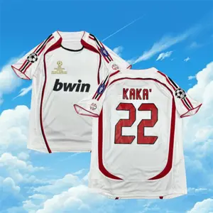 2006 2007 Away Retro White No.22 Kaka Short Sleeve Soccer Jersey 2006 2007 Away Retro White No.22 Kaka Short Sleeve Soccer Jersey