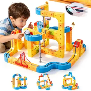 [DealsForYouDays]159PCS Electric Train Set with Flexible Bendable Magnetic Motorized Rail Track, Gravity-Defying 3D Embedded Layouts & Motorized Car, STEM Building Toy for Boys and Girls Ages 3-8,#Summervibes
