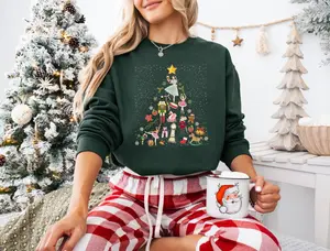 [Sale off up to 50%] Christmas Nutcracker Ballet Sweatshirt, Cute Nutcracker Xmas Tree Hoodie, Women's Christmas Sweater, Cute Holiday Season Gift, streetwear graphic tee