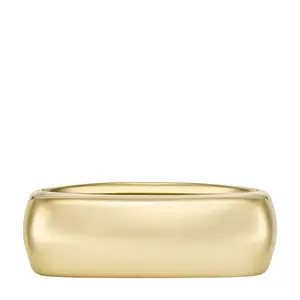 Fossil Women's Heritage D-Link Glitz Gold-Tone Stainless Steel Signet Ring, JF04586710