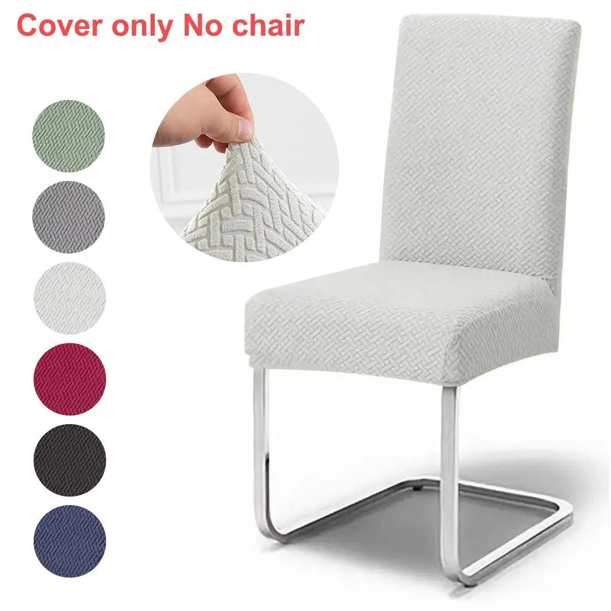 1/4/6 Pieces Twill Jacquard Chair Covers Dining Chair Slipcover with Elastic Removable Washable Chair Slipcovers Polyester Durable Modern Dining Chair Protector Dining Room Chair Covers for Dining Chairs