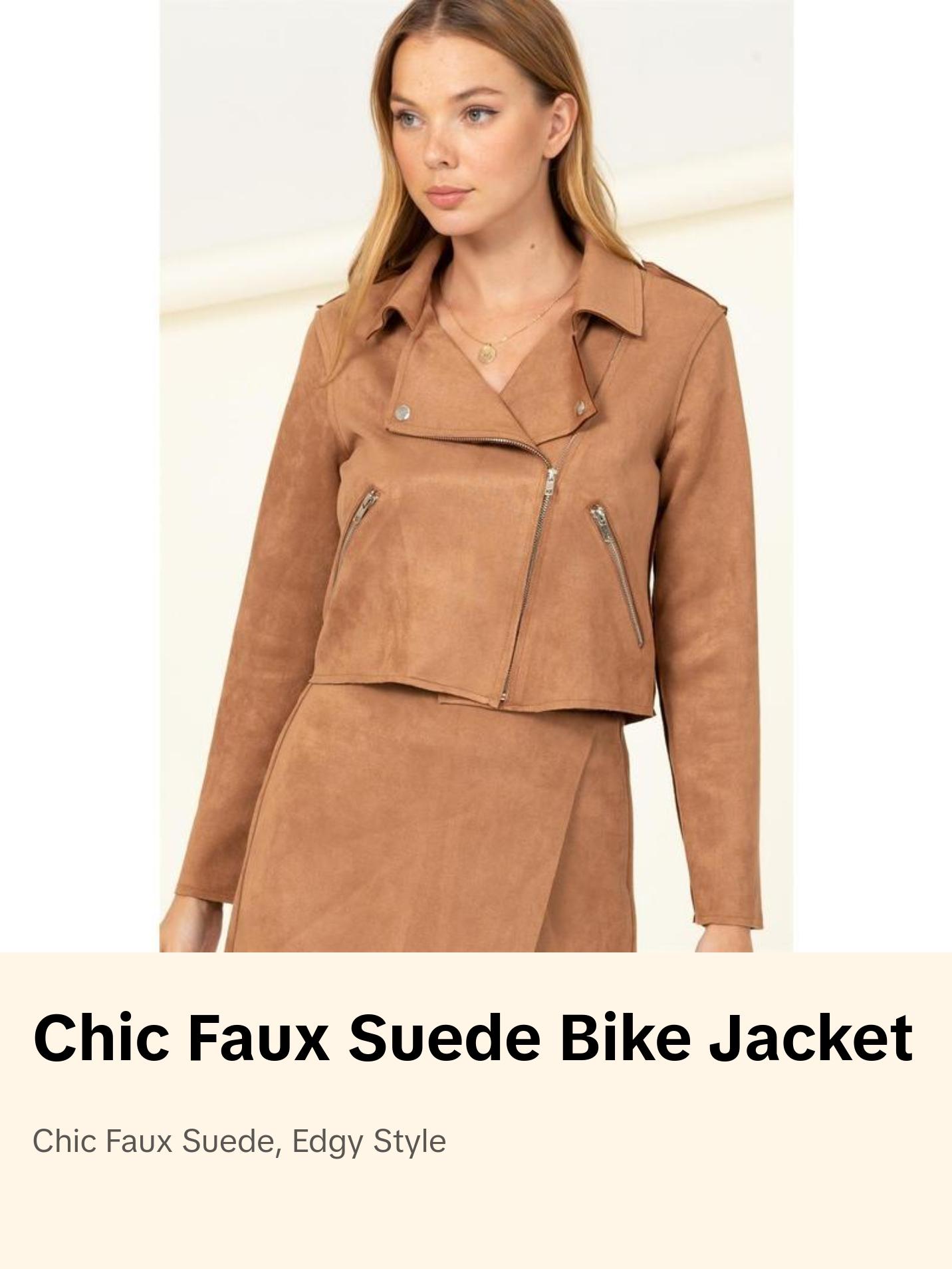 HYFVE Mod Girl Faux Suede Bike Jacket