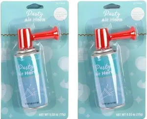 2 Pack Air Horn Noise Maker, Handheld Pump, Loud for Parties, Sports, Safety Outdoor Events 0.53 Oz (15 g) each Can