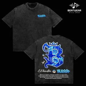 Rapper Blessd El Bendito Logo Graphic T-Shirts Men's Clothing Music Retro Short Sleeve T-shirt Summer Tops Streetwear Shirt Tour 2026