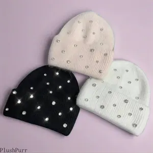 Unisex Faux Furry Beanie Hat, Warm Thick Knit Cap for Men and Women, Casual Cozy Fashion Accessory for Fall and Winter Wear