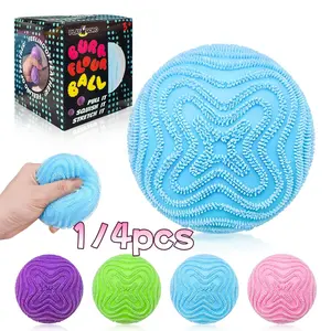 Plush Stress Ball Set, Soft Anxiety Relief Toy, Marshmallow Filled Elastic Balls, Sensory Squeeze Toys for Adults, 1/4 Pack
