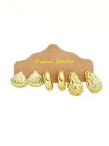 Fashionable Starfish, Shell, Smooth Drop, Textured C-Shaped Earrings Set, Perfect for Summer Travel and Vacation
