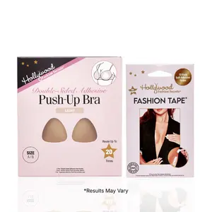 Hollywood Fashion Secrets Double Sided Adhesive Push up Sticky bra & 72 Pack Fashion Tape, Accessories, Foam