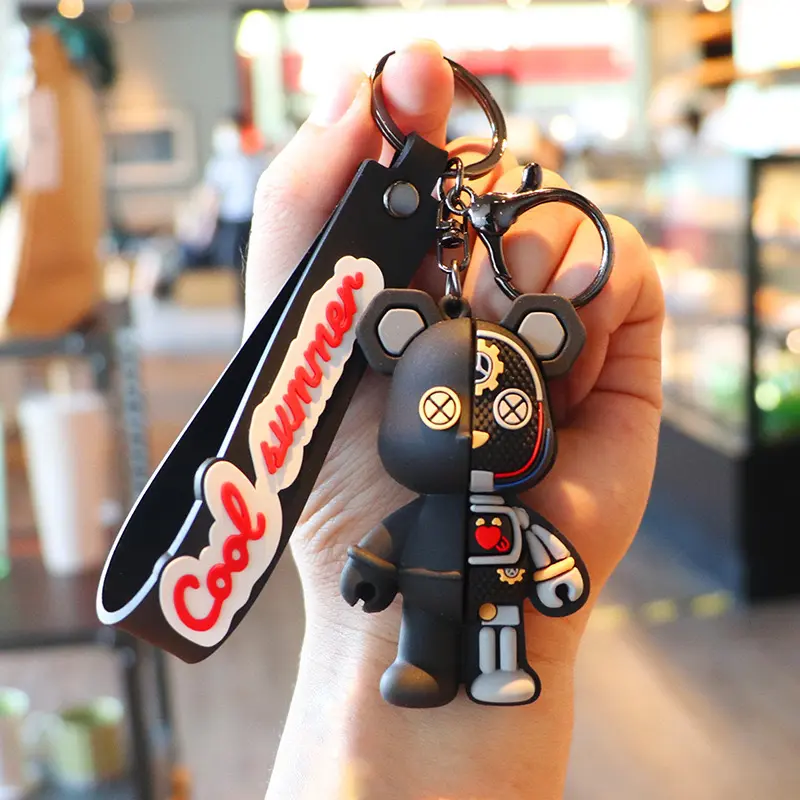 Semi-deformed mechanical bear - black