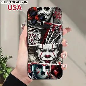 A creative and hot-selling horror pattern mobile phone case suitable for iPhone 16 15 14 13 12 11 XS XR X 7 8 Plus Pro Max Mini