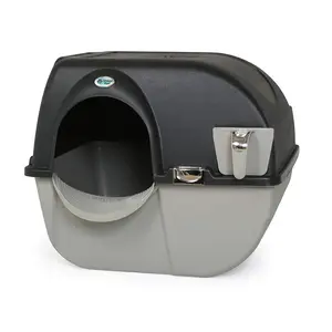 Omega Paw EL-RA20-1 Elite Roll 'N Clean Self Cleaning Litter Box, Large, Black