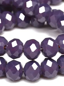 3/4/6/8mm Purple Faceted Austrian Artificial Crystal Beads, Unique Loose Spaced Beads, Suitable for Jewelry Making DIY Elegant Bracelets, Necklaces, Earrings Accessories ﻿