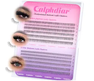 calphdiar Bottom Lashes Extension 552pcs Natural Lower Eyelash Clusters 5-7mm Bottom Lash Clusters 2 Styles Individual Lashes DIY Bottom Cluster Eyelash Extensions