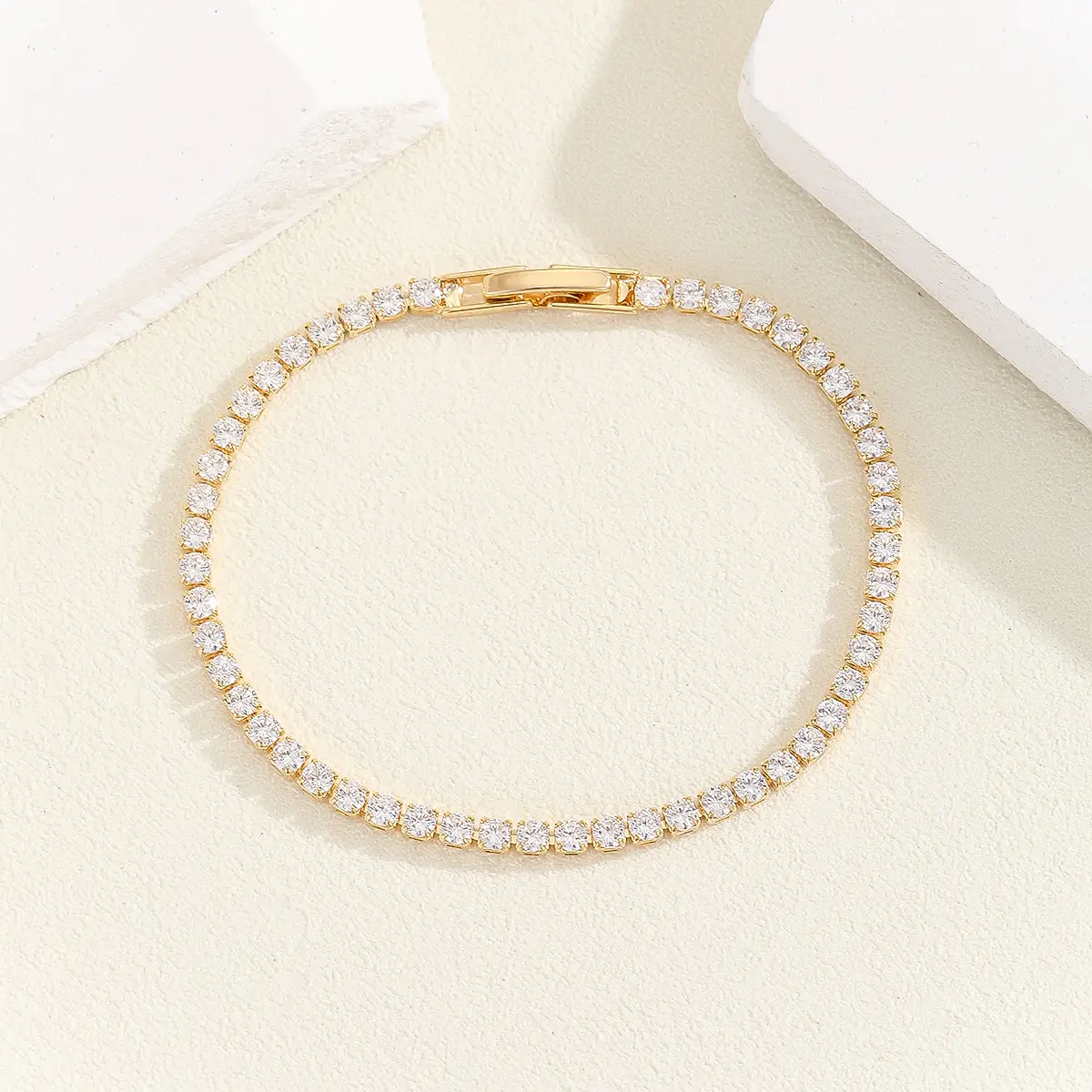 2PCS Super Flash Bracelets, Bling Zircon Elegant Bracelet Fashionable Simple Shinging Bracelets