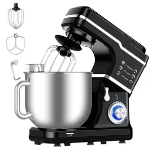 7.5 QT Professional Electric Stand Mixer - 660W 10-Speed Kitchen Mixer with Stainless Steel Bowl, LED Light, and Dishwasher-Safe Accessories- Black