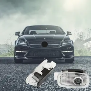 Car LED Logo Projector Puddle Door Lights fits for 2006-2013 S-Class V-Class V220 V250 Accessories, S400 S500 S600 No Fade 4K-HD Car Courtesy Welcome Lights, 2 Pack (Benz-Circle)