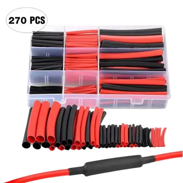 Nilight 270-Piece Heat Shrink Tubing Kit - Environmental Polyolefin, High-Performance Insulation Tubing for Automotive & Motorcycle Wires, Flame-Retardant, Acid-Alkali Resistant, Anti-Aging Cable Accessory