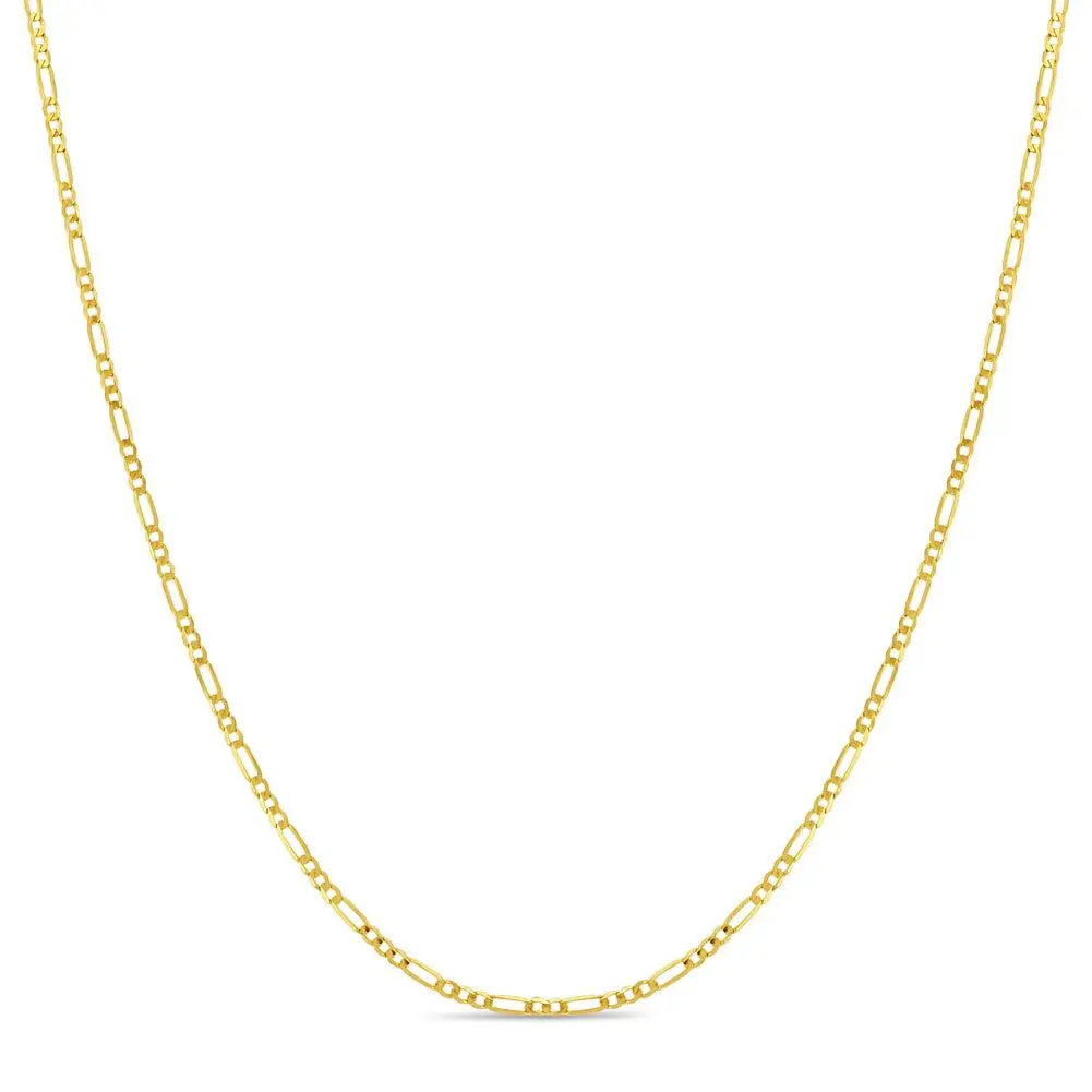 14k Gold Figaro Link 14" - 16" Baby / Toddler / Young Girls Chain