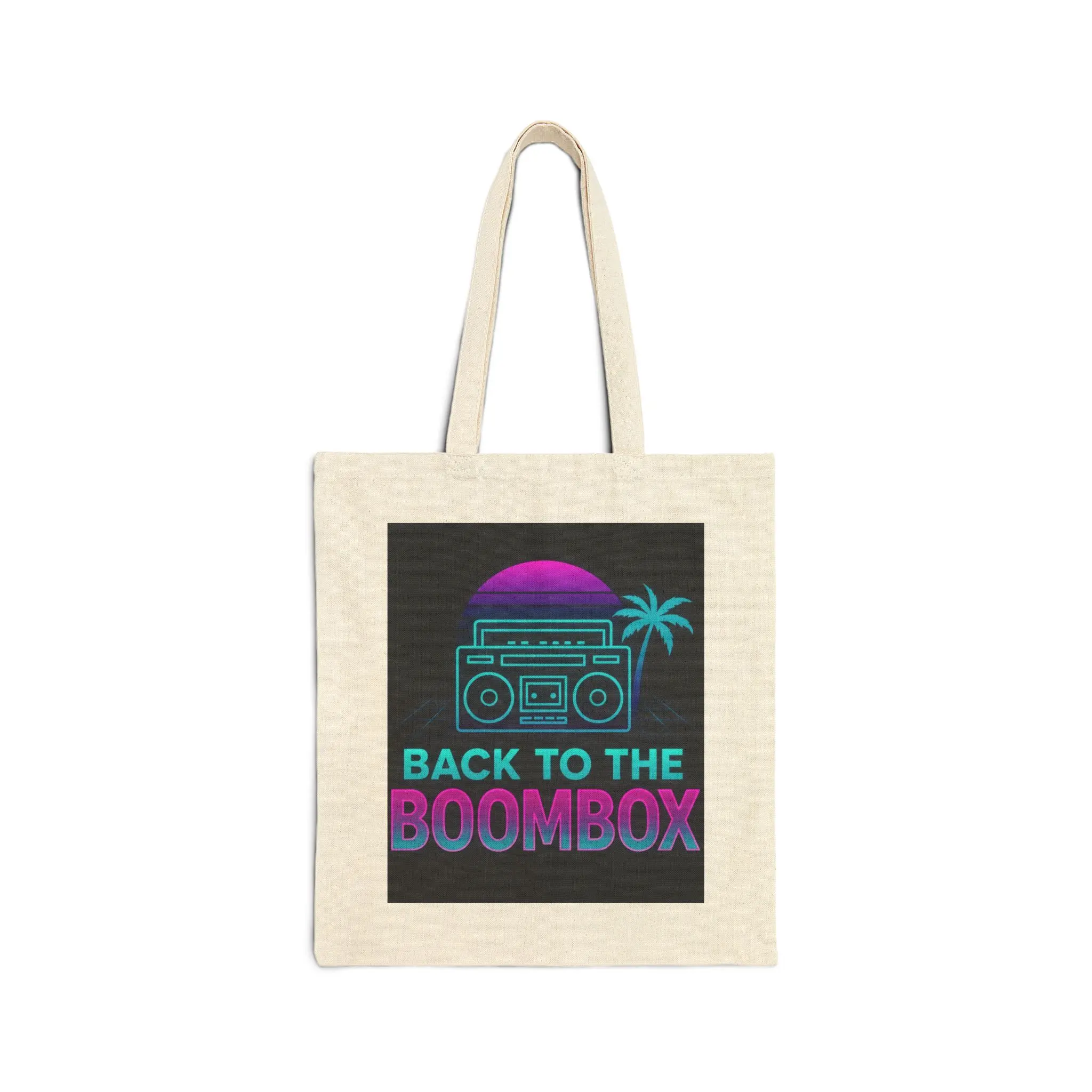 Back to the Boombox Cotton Canvas Tote Bag