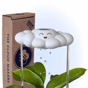 THE CLOUD MAKERS Chelsea the Cloud - Dripping Rain Cloud Plant Waterer with 12-inch Acrylic Rods for Indoor & Outdoor Use - Garden Accessories